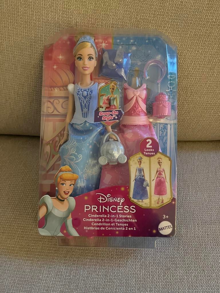 Disney Princess Assepoester 2-in-1 Verhalen Modepop Set, Kinderen en Baby's, Speelgoed | Poppen, Ophalen of Verzenden, Nieuw, Overige typen