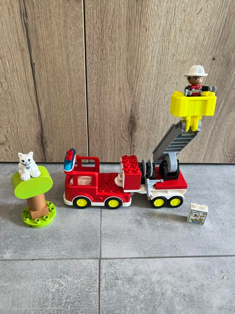 Lego duplo brandweerauto, Ophalen of Verzenden, Zo goed als nieuw, Duplo