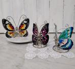 Waxinelichthouder vlinders, Overige materialen, Ophalen of Verzenden, Zo goed als nieuw, Kandelaar