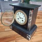 Antieke marmeren tafelklok klokken marmer tafel pendule klok, Ophalen of Verzenden
