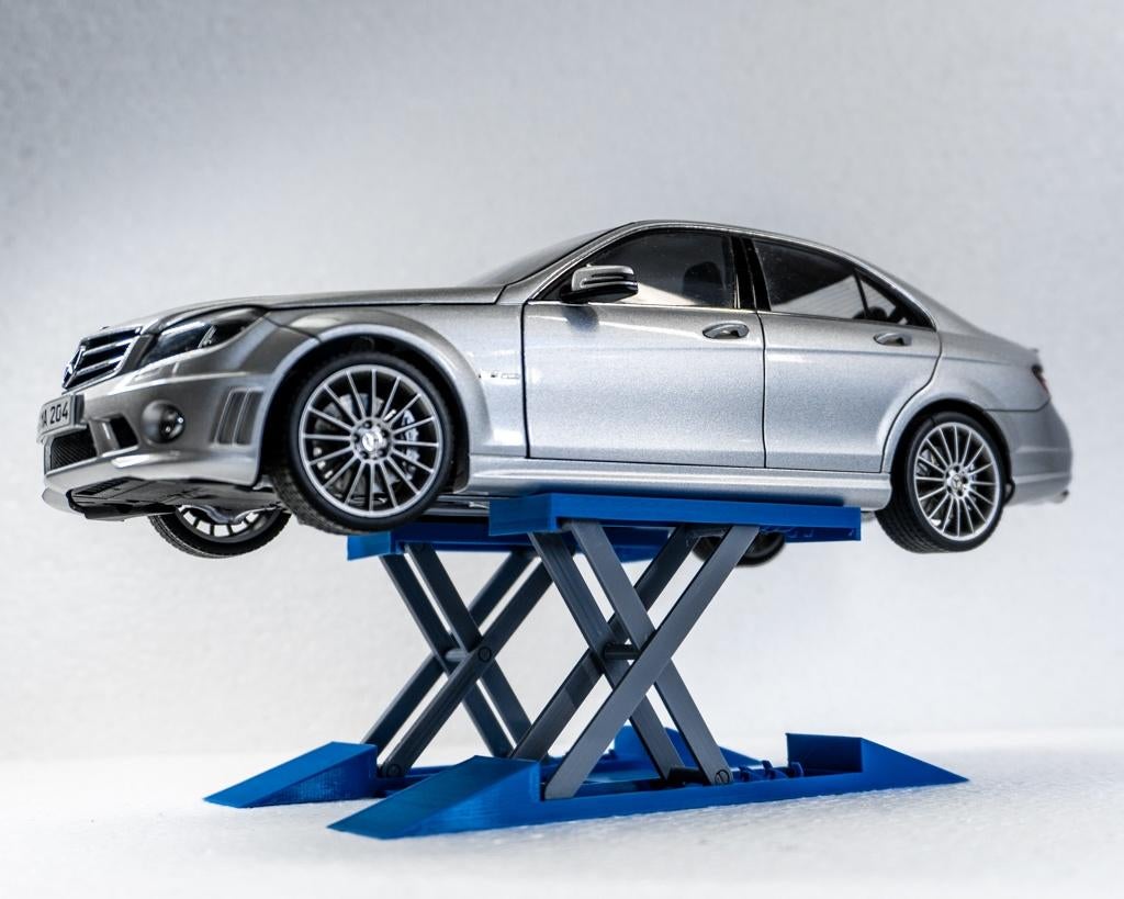 1:18 miniatuur poetsbrug hefbrug autobrug blauwgrijs diorama, Ophalen of Verzenden, Nieuw, Groter dan 1:35, Diorama