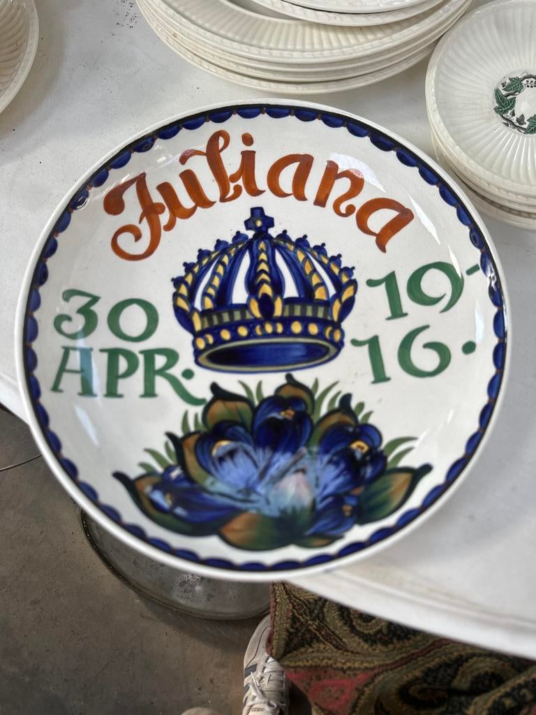 Herdenkingsbord Juliana 30 april 1916 Kopenhagen, Antiek en Kunst, Ophalen of Verzenden