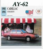 Ay62 autokaart cadillac cimarron ( 1981 - 1991 ), Ophalen of Verzenden, Zo goed als nieuw, Auto's