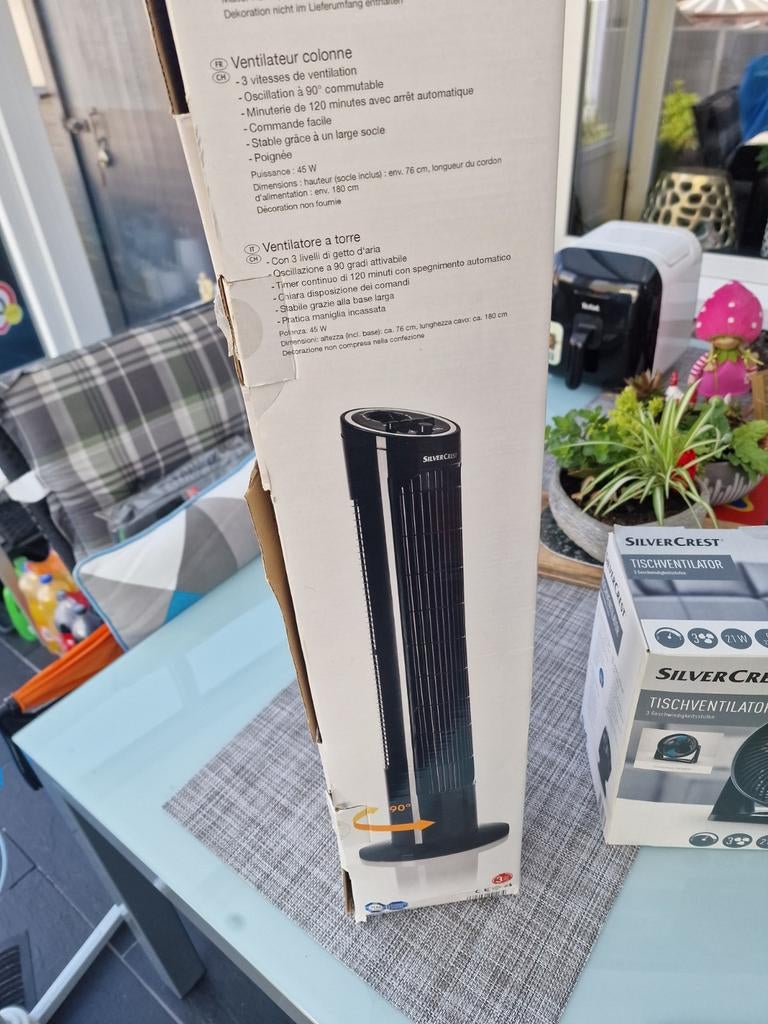 SilverCrest Torenventilator & Tafelventilator met afstandsbe, Witgoed en Apparatuur, Ventilatoren, Ophalen of Verzenden, Ventilator met afstandsbediening