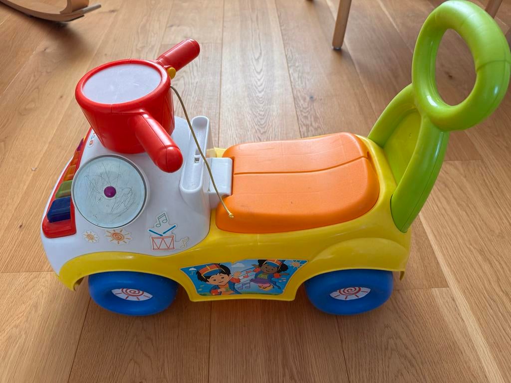 Fisher-Price Loopauto met Muziek en Trommel, Ophalen, Gebruikt, Loopvoertuig