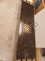 Belgisch hardsteen keukenblad incl kraan, Ophalen, 50 tot 75 cm, 200 cm of meer, Minder dan 100 cm