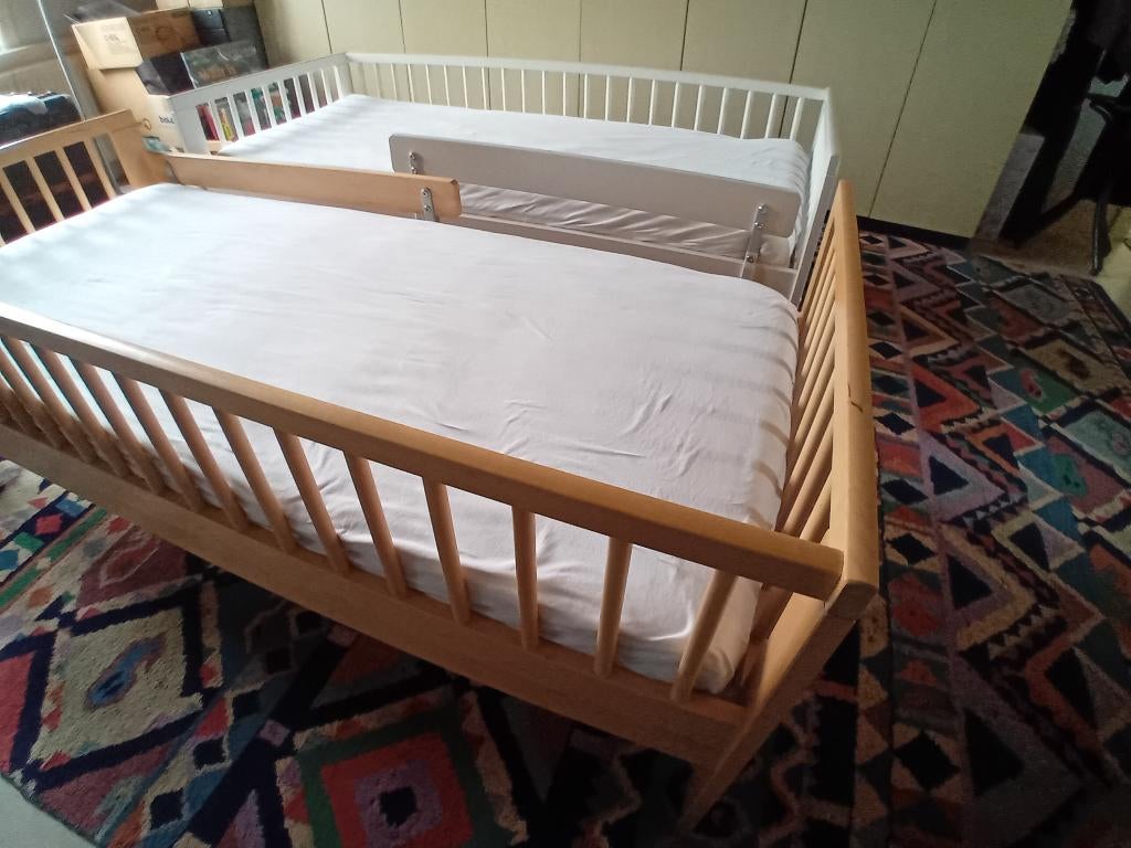 Peuterbed 70 x 160 IKEA compleet, Lattenbodem, 70 tot 85 cm, Zo goed als nieuw, 140 tot 160 cm