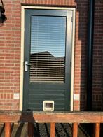 Achterdeur met gat kattenluik, Ophalen, Gebruikt, 80 tot 100 cm, Buitendeur
