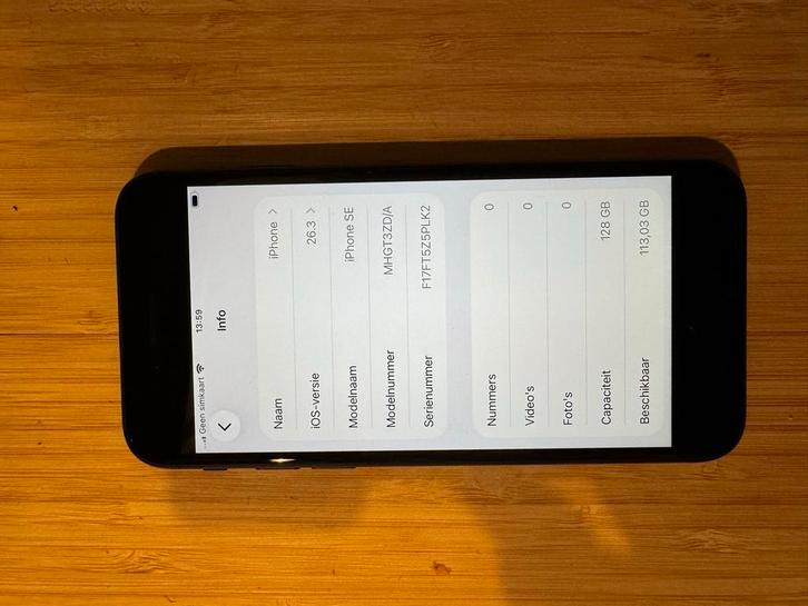 iPhone SE (2020) 128GB Zonder Simlock, Geen iCloud, Telecommunicatie, Mobiele telefoons | Apple iPhone, Gebruikt, 128 GB, Zonder simlock
