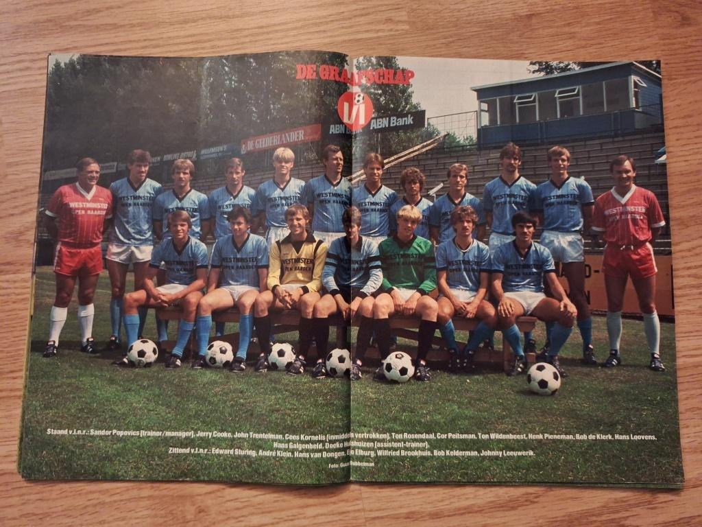 Collectie oude elftalposters De Graafschap (zie foto's!), Verzamelen, Ophalen of Verzenden, Zo goed als nieuw, Buitenlandse clubs