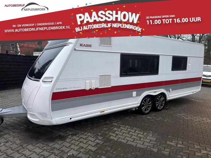 Kabe imperial Royal 630 TDL FK KS Bj 2026 Isabella tent luif, Caravans en Kamperen, Caravans, Bedrijf, Rondzit, Kabe, Vast bed