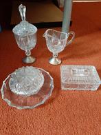 Diverse kristal met zilver., Antiek en Kunst, Antiek | Glas en Kristal, Ophalen of Verzenden