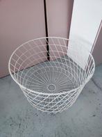Grote witte draadmand, Ophalen of Verzenden, Gebruikt, Rond, Overige materialen