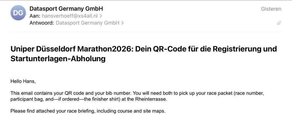 Düsseldorf Marathon 2026 halve marathon, Eén persoon