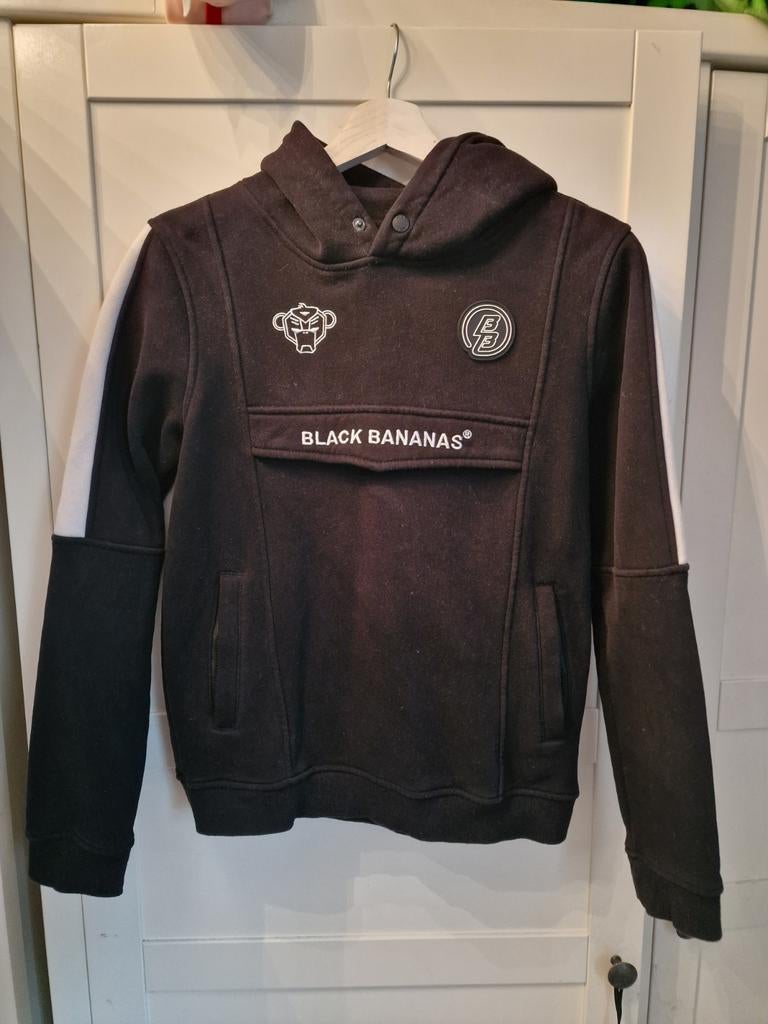 Zgan black bananas hoodie zwart 164, Kinderen en Baby's, Kinderkleding | Maat 176, Ophalen of Verzenden, Zo goed als nieuw, Jongen of Meisje