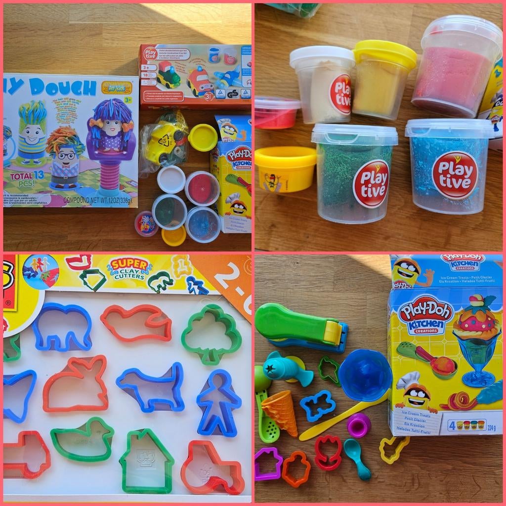 Complete Klei Speelset: Kapper, Auto's, IJsjes, Ophalen, Gebruikt, Knutselen