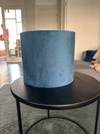 lampenkap van fluweel, blauw, 25 tot 50 cm, Blauw, Rond, Ophalen of Verzenden