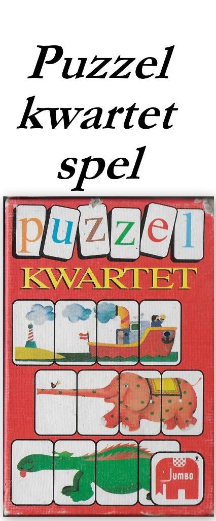 Puzzel kwartet ( jumbo ), Verzamelen, Ophalen of Verzenden, Zo goed als nieuw, Kwartet(ten)