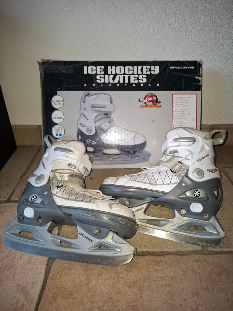 Nijdam ijshockeyschaatsen verstelbaar maat 33-36, Sport en Fitness, Schaatsen, Ophalen, Gebruikt, IJshockeyschaatsen, Nijdam