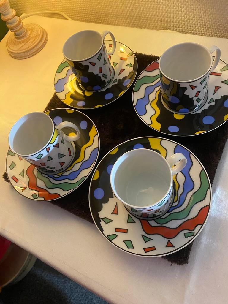 Zeer zeldzaame ontbijt setjes van Thomas/Rosenthal 4 stuks, Antiek en Kunst, Ophalen of Verzenden