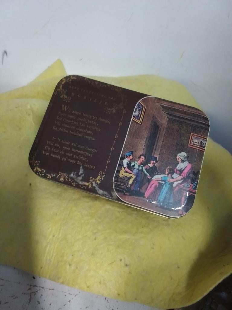 15053) mooi oud blik Albert  Heijn  zomer/herfst/winter/lent, Ophalen of Verzenden, Gebruikt, Overige