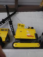 Vintage Tonka Kraanwagen en Vrachtwagen Set, Ophalen of Verzenden, Gebruikt