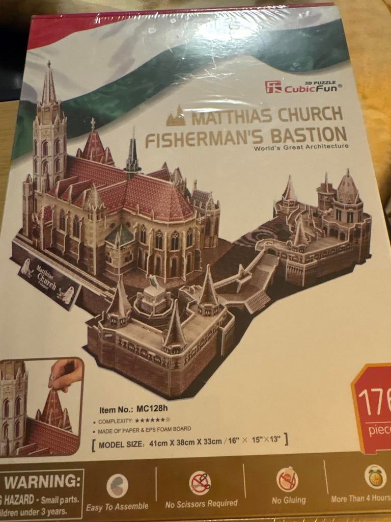 3D Puzzel Matthias Church Fisherman's Bastion hongarije, Ophalen of Verzenden, Nieuw, Groter dan 1:32