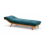 Vintage chaise longue slaapbank bank jaren '60 '70 design, Verzenden, Gebruikt, Stof