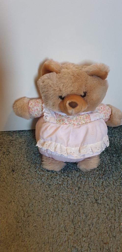 Vintage handgemaakte pluche beer, Ophalen of Verzenden, Zo goed als nieuw, Beer