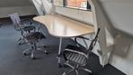 Bureau/vergadertafel met 3 bureaustoelen, Huis en Inrichting, Bureaus, Ophalen