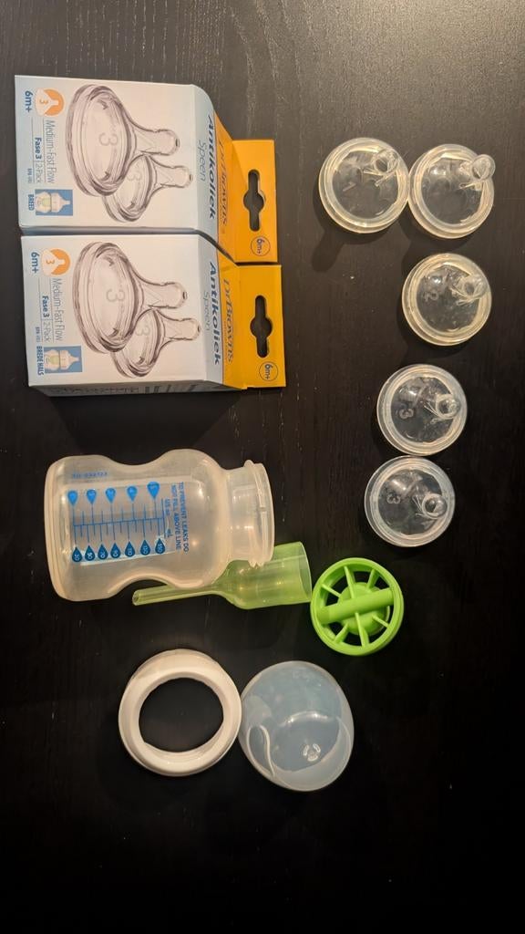 Dr. Browns brede hals fles en speentjes 1 tm 3, Kinderen en Baby's, Babyvoeding en Toebehoren, Ophalen, Zo goed als nieuw, Overige typen