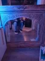 Antieke spiegel met houten lijst, Huis en Inrichting, Woonaccessoires | Spiegels, Gebruikt, 100 tot 150 cm, Ophalen of Verzenden