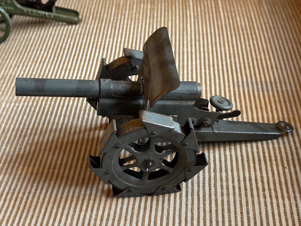 Apart Duits kanon (merk onbekend) met wielplaten., Antiek en Kunst, Ophalen of Verzenden