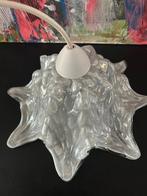 MEZZANO MURANO GLAS stijl hanglamp, Paarlemoer, Ophalen of Verzenden, Gebruikt, Glas, Midcentury, Art Deco, Rococo