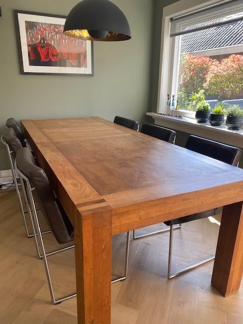 Linteloo VNU tafel, Ophalen, Gebruikt, Eikenhout, 200 cm of meer