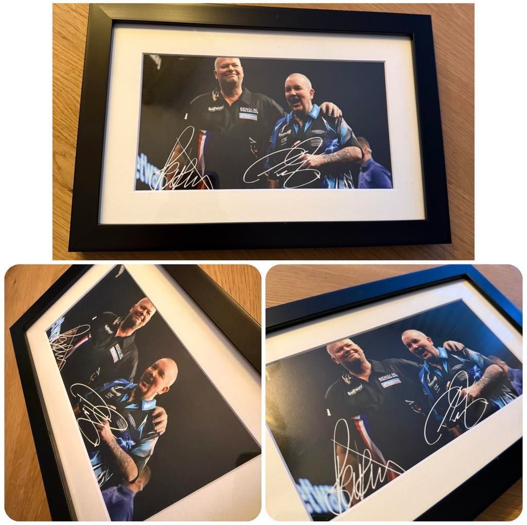 Raymond van Barneveld en Phil Taylor ingelijste foto, Ophalen of Verzenden, Zo goed als nieuw, Overige typen