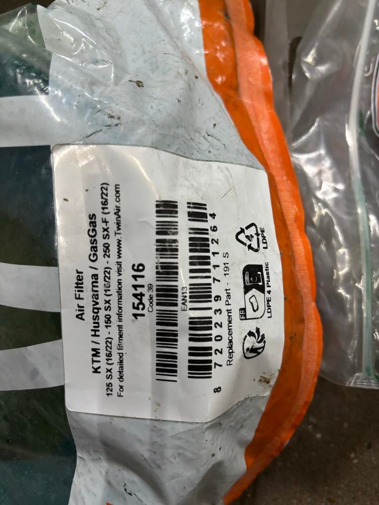 6x Twin Air Luchtfilter KTM/Husqvarna/GasGas 2016-2022, Motoren, Ophalen of Verzenden, Gebruikt