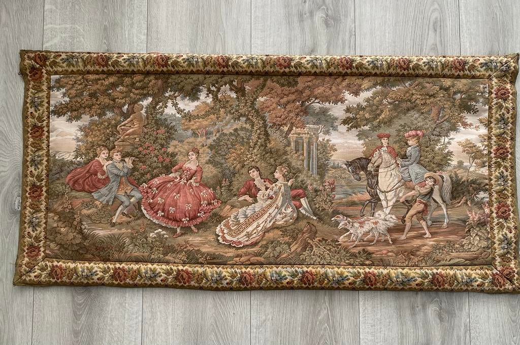 Antiek Gobelin wandkleed 113 x 55 cm, Ophalen of Verzenden