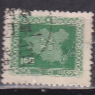China Taiwan 1957 Kaart China, Verzenden, Gestempeld, Overige thema's