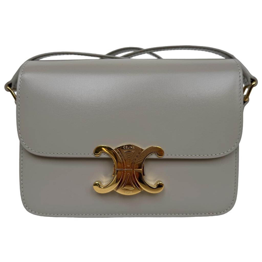 Celine Triomphe teen light stone crossbody handtas crossbody, Verzenden, Nieuw, Beige, Handtas