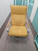 Comfortabele draaibare fauteuil - Geel, Gebruikt, Overige kleuren, Ophalen of Verzenden, Stof
