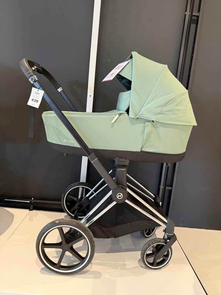 Cybex Priam 4 Kinderwagen 3-1 Leaf Green, Ophalen, Zo goed als nieuw, Overige merken, Regenhoes