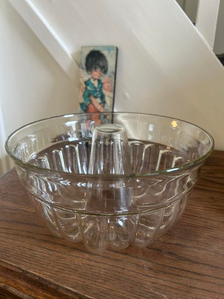 Vintage glazen puddingvorm tulband, Ophalen of Verzenden, Overige typen