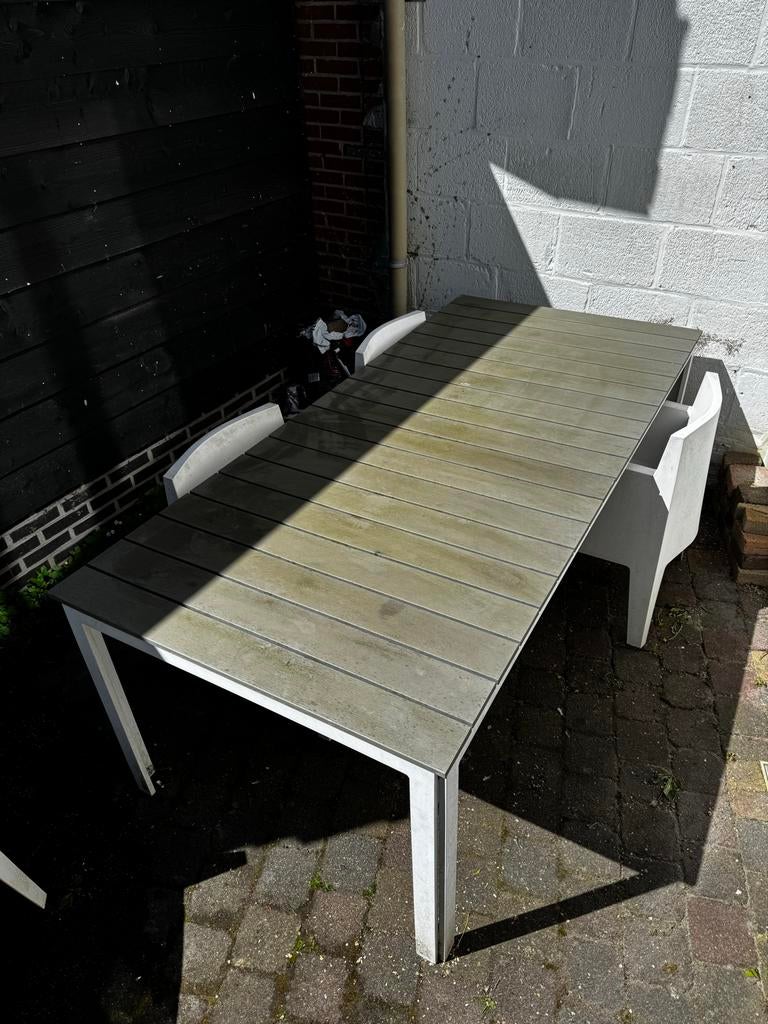 Intenso kunststof tuinset met tafel en stoelen, Tuin en Terras, Tuinsets en Loungesets, Gebruikt, Tuinset, Kunststof, 2 zitplaatsen