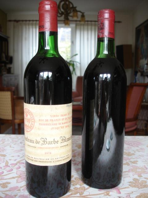 Château de Barbe Blanche 1978, Lussac-Saint-Émilion (2 fl.), Frankrijk, Ophalen of Verzenden, Zo goed als nieuw, Rode wijn
