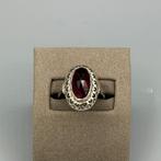 ZILVEREN RING MET GRANAAT, Sieraden, Tassen en Uiterlijk, Antieke sieraden, Ophalen of Verzenden, Zilver, Ring