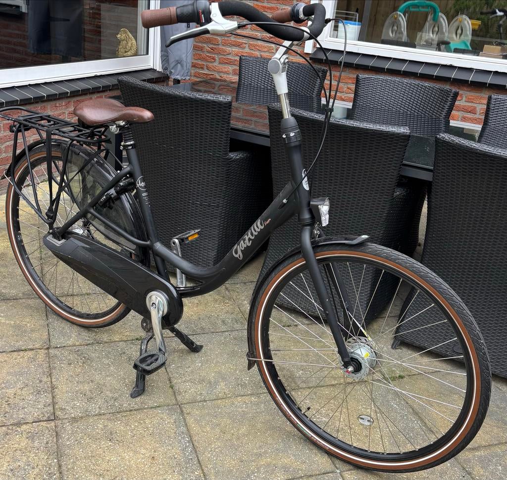 Gazelle Bloom mamafiets - Zwart, 7 Versnellingen, Ophalen, Terugtraprem, Gazelle, 53 tot 56 cm