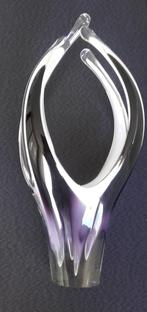 Coquille Flygsfors Paul Kedelv rare 4 armige vaas glas rare, Ophalen of Verzenden