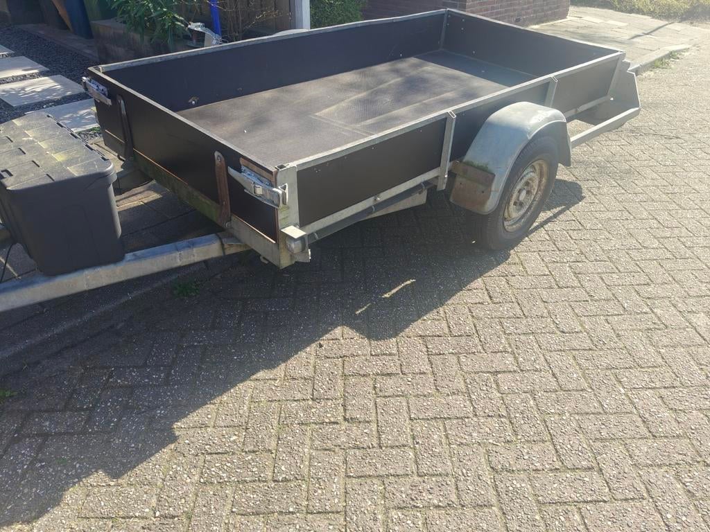 Gerestaureerde aanhanger/aanhangwagen enkelas, 750kg, Ophalen of Verzenden, Zo goed als nieuw