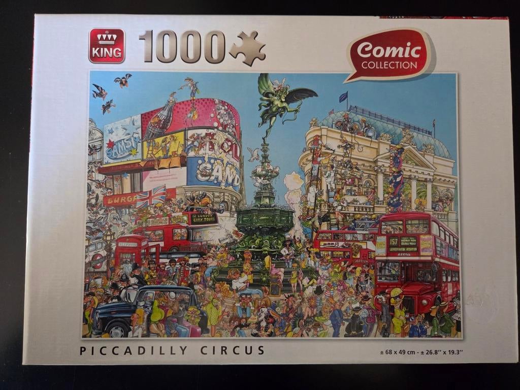 King comic collection piccadilly circus 1000 stukjes, Hobby en Vrije tijd, Ophalen of Verzenden, 500 t/m 1500 stukjes, Gebruikt